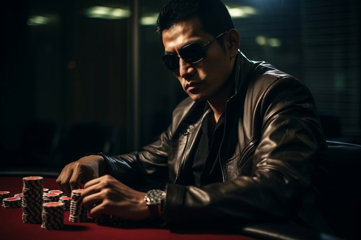 Tampilan meja Bandar Poker dengan kartu terbuka Tampilan meja Bandar Poker dengan kartu terbuka